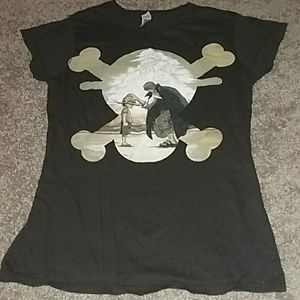 One Piece Luffy and Shanks t-shirt